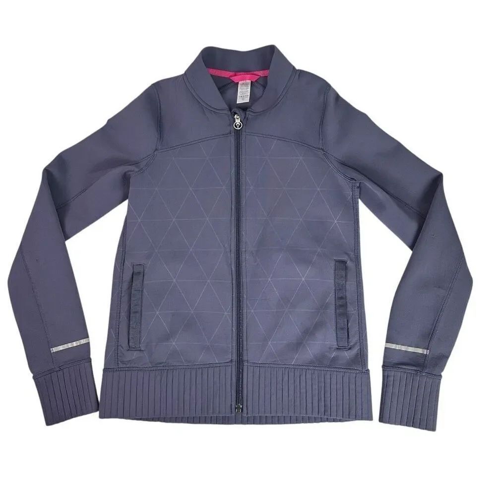 Ivivva Warp Speed Girls Jacket size 12 Grayish Purple SNAGS